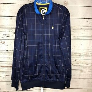 Ecko mens zip front plaid jacket size M